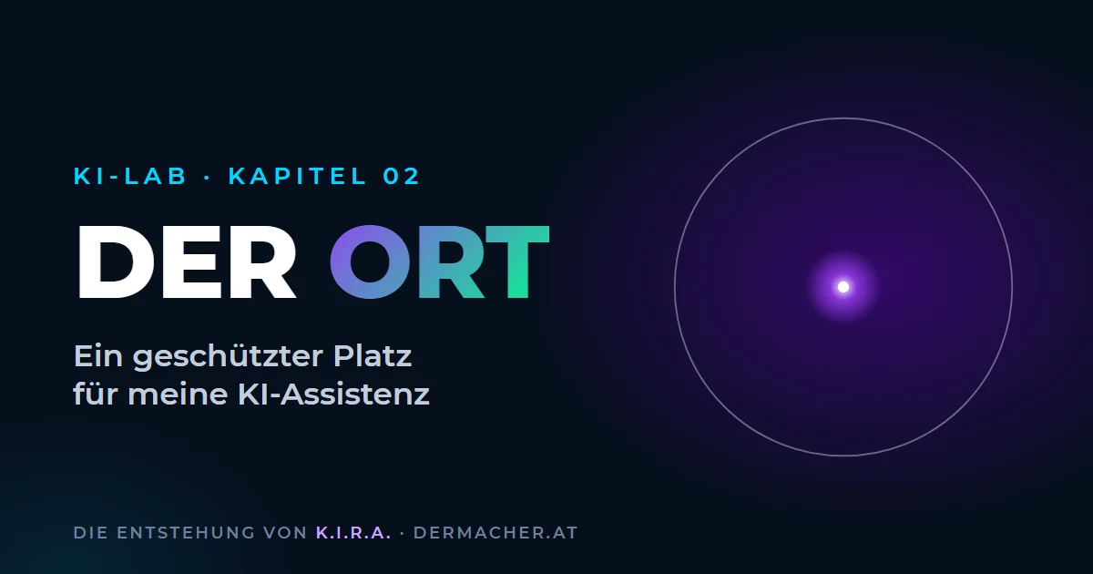 Titelbild Kapitel 2: Der Ort. Ein geschützter Platz für meine KI-Assistenz
