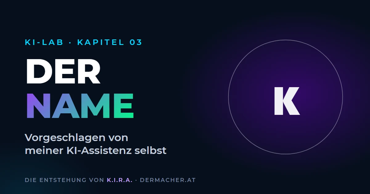 Titelbild Kapitel 3: Der Name. Vorgeschlagen von meiner KI-Assistenz selbst